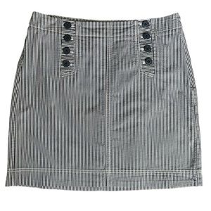 Talbots A-line Skirt Nautical Navy and White Size 8